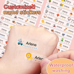 Personalized Waterproof Name Sticker Transparent Label Office School Stationery
