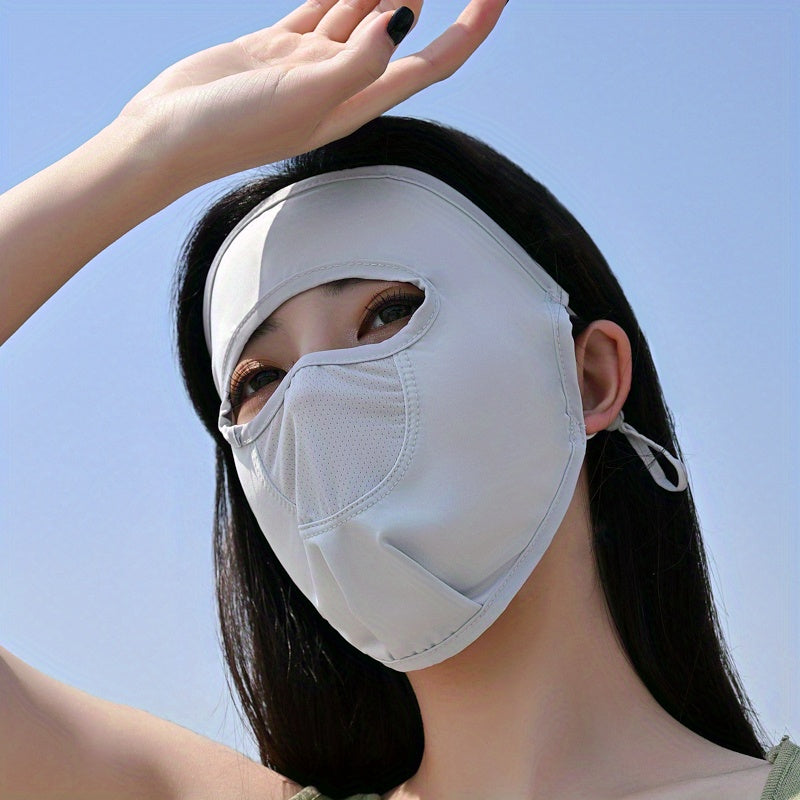 Sunproof Face Mask Elastic Ice Silk Mesh Breathable UV Protection