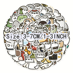 80pcs Funny Turtle Expression Graffiti Sticker for Laptop Helmet Water Cup