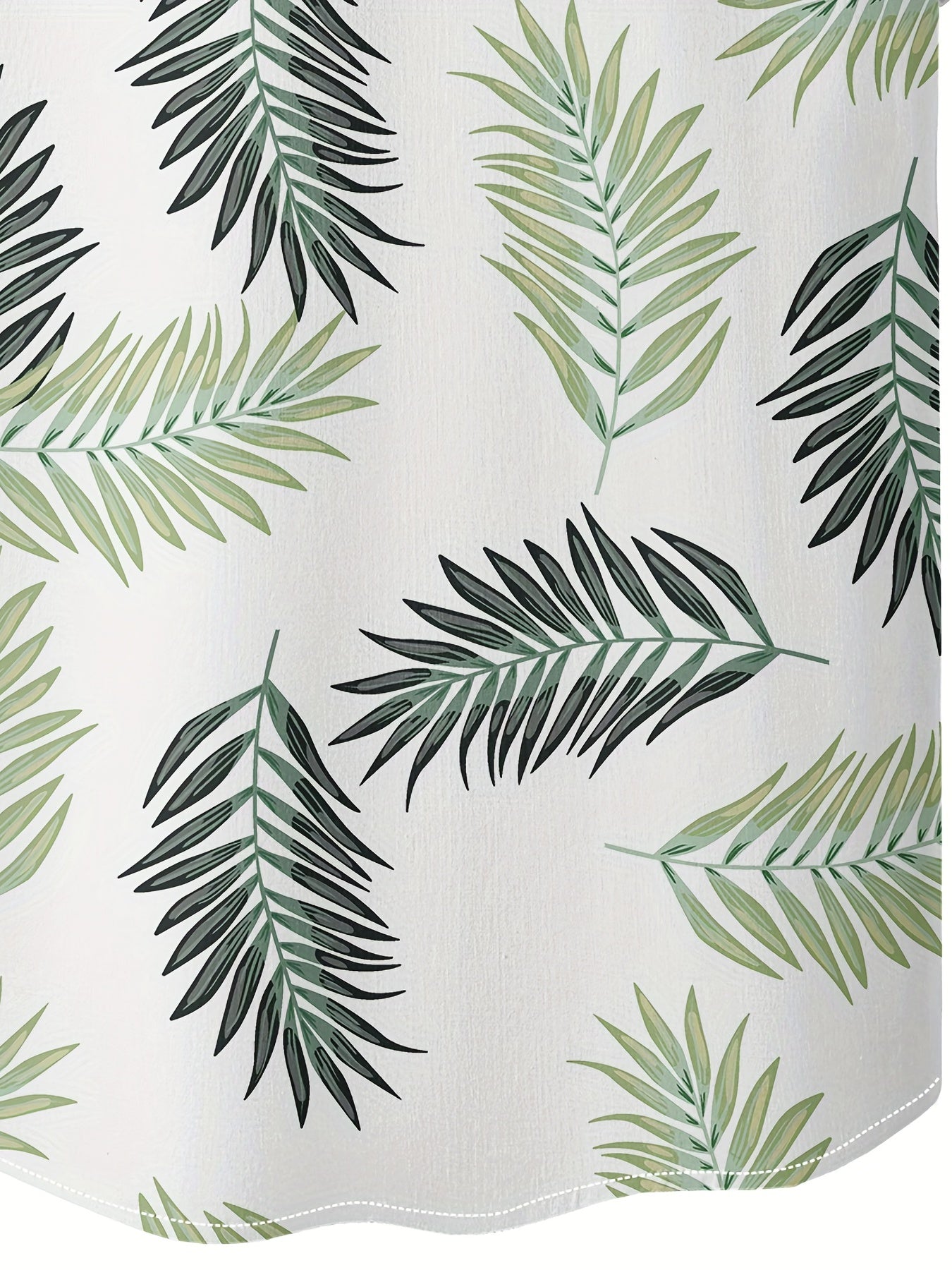 Leaf Print Men's Hawaiian Shirt for Summer Vacation