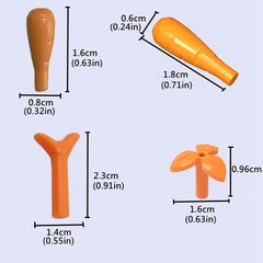 Mini Carrot Building Blocks Set Assorted Colors DIY Family Farm Vegetable Plants