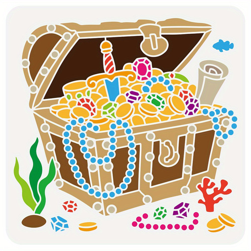 1pc PET Hollow Out Drawing Stencils for Scrapbook Photo Album 30x30cm