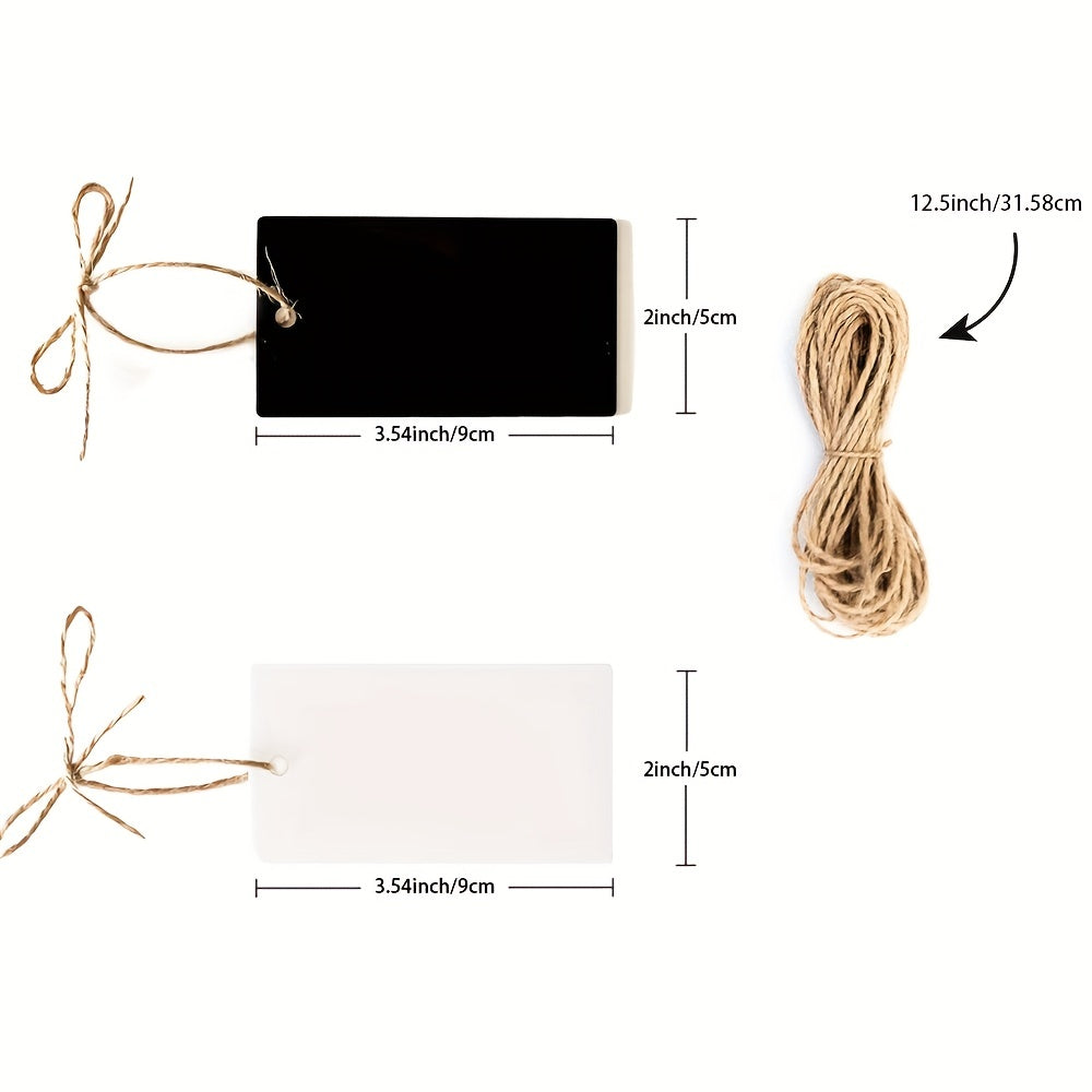 8pcs Basket Tags Label Holders Jute String Acrylic Hanging Tags Labels