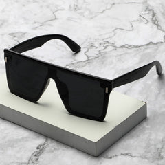 Men's Oversized Flat Frame Square Sunglasses