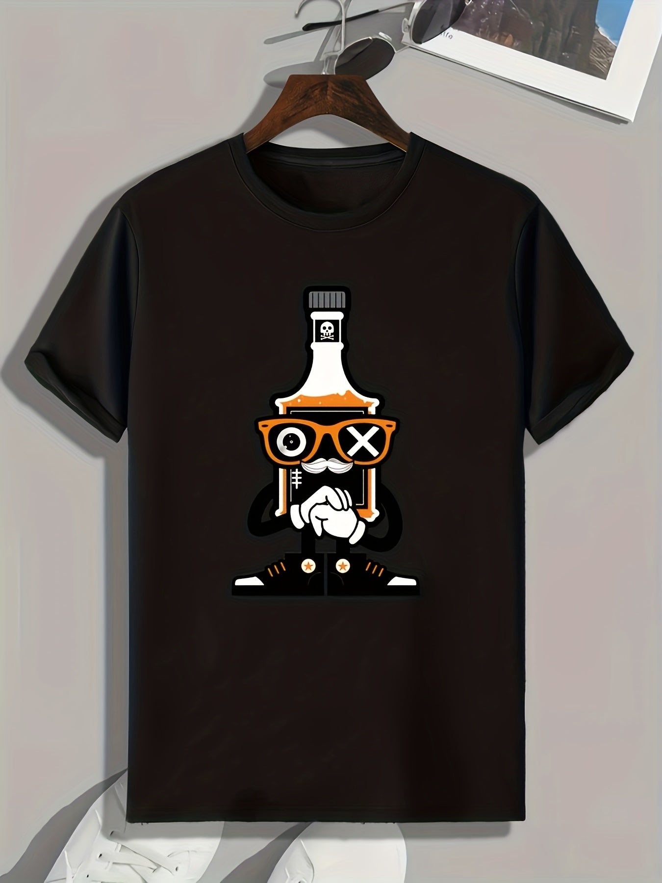 Funny Cartoon Print Men's Graphic T shirt Casual Comfy Tees For Summer