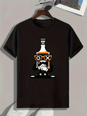 Funny Cartoon Print Men's Graphic T shirt Casual Comfy Tees For Summer