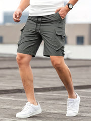 Outdoor Men's Cargo Shorts With Stretch Fabric & Pockets