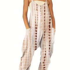Women's Plus Floral Print V Neck Cami Jumpsuit