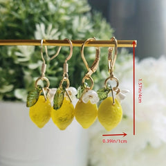 Glass Lemon Drop Earrings for Girls