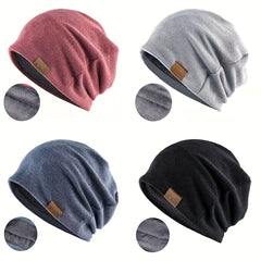 Spring Warm Beanies Knitted Solid Casual Soft Knitting