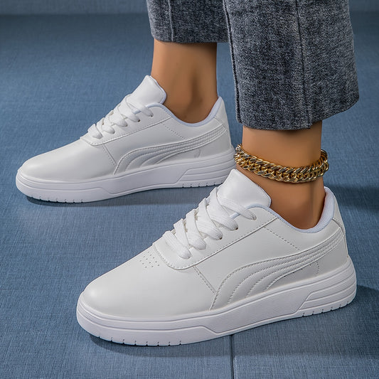 Solid Flat Sports Sneakers Slip resistant Sport Shoes For Leisure