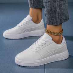 Solid Flat Sports Sneakers Slip resistant Sport Shoes For Leisure