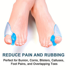 Soft Toe Separators For Bunions Big Toe Alignment - Night/Home Use - 2pcs