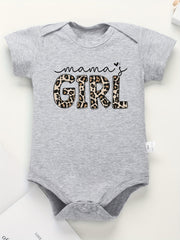 Baby Girls Mama's Girl Short Sleeve Onesie for Summer