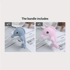 Dolphin Plush Pendant Doll School Bag Couple Key Chain Cartoon Doll