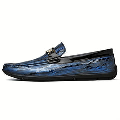 Men's Leather Loafers Casual Beanie Shoes