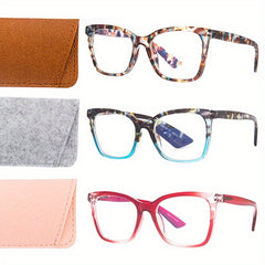 3 Pairs Men's Anti Light Glasses with Bag and Cloth