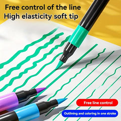 12 Acrylic Markers Non Bleeding Waterproof Doodle Pens for Canvas Wood Glass Fab