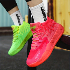 Men's Shock Absorbing Ankle Top Basketball Shoes Non Slip Athletic Style