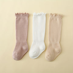 3 Pairs Baby Girls Cotton Stockings Spring Autumn