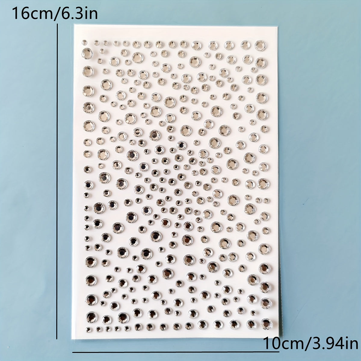 1pc Round Dot Rhinestone Stickers Transparent Crystal Gemstone Self Adhesive