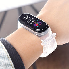 Transparent LED Electronic Watch Waterproof Touch Screen