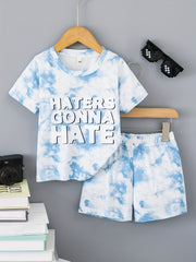 Tie Dye T-shirt & Shorts Set for Boys Kids Summer Clothes