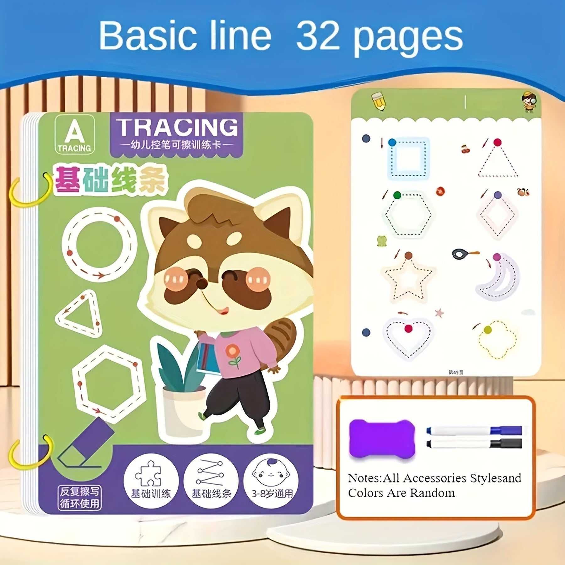 Erasable Practice Books 32 pages Reusable Educational Practice Books