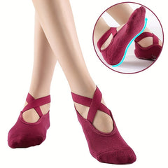 Women's Thick Cotton Yoga Socks Non-slip Breathable Dance Pilates Socks