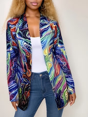 Animal Print Long Sleeve Cardigan
