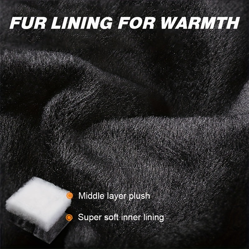 Winter Thickened Waterproof Velvet Gloves for Outdoor Activities
