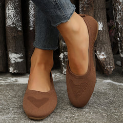 Women's Knitted Ballet Flats Lightweight Slip On Shoes