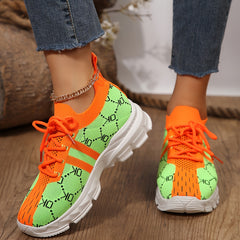 Women's Outdoor Platform Running Shoes Breathable Lightweight Sneakers