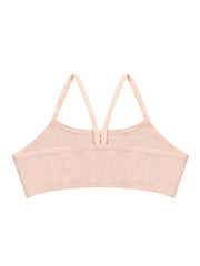 4pcs Girls Training Bras Stretchy Sports Bralette Sleeveless Crop Tank Tops