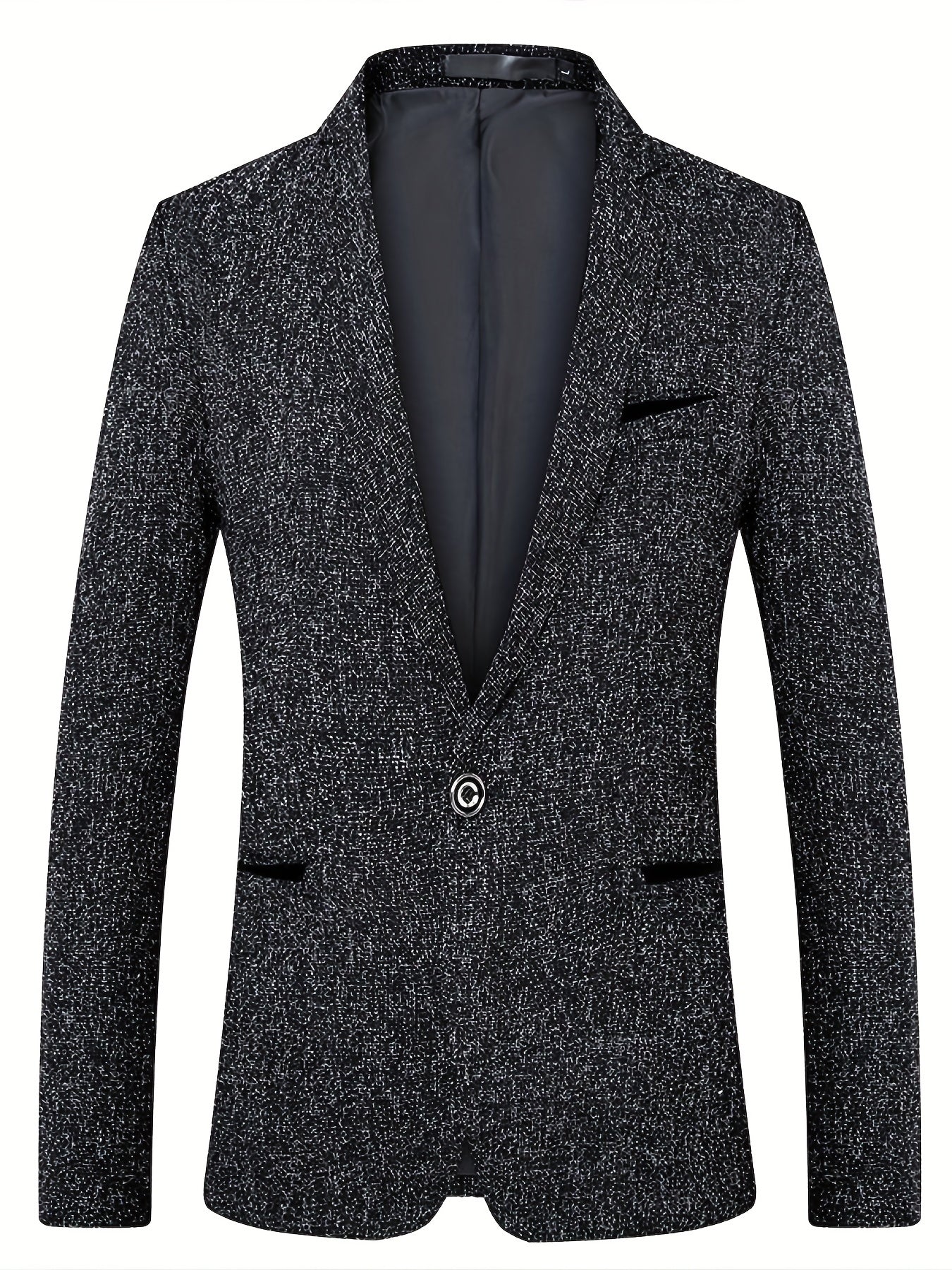 Men's Tweed Pattern Lapel Sports Coat Spring Fall