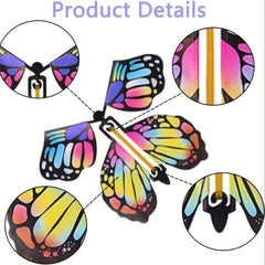 10pcs Magic Surprise Butterflies Leather Band Power Flying Toy Bookmark Gift