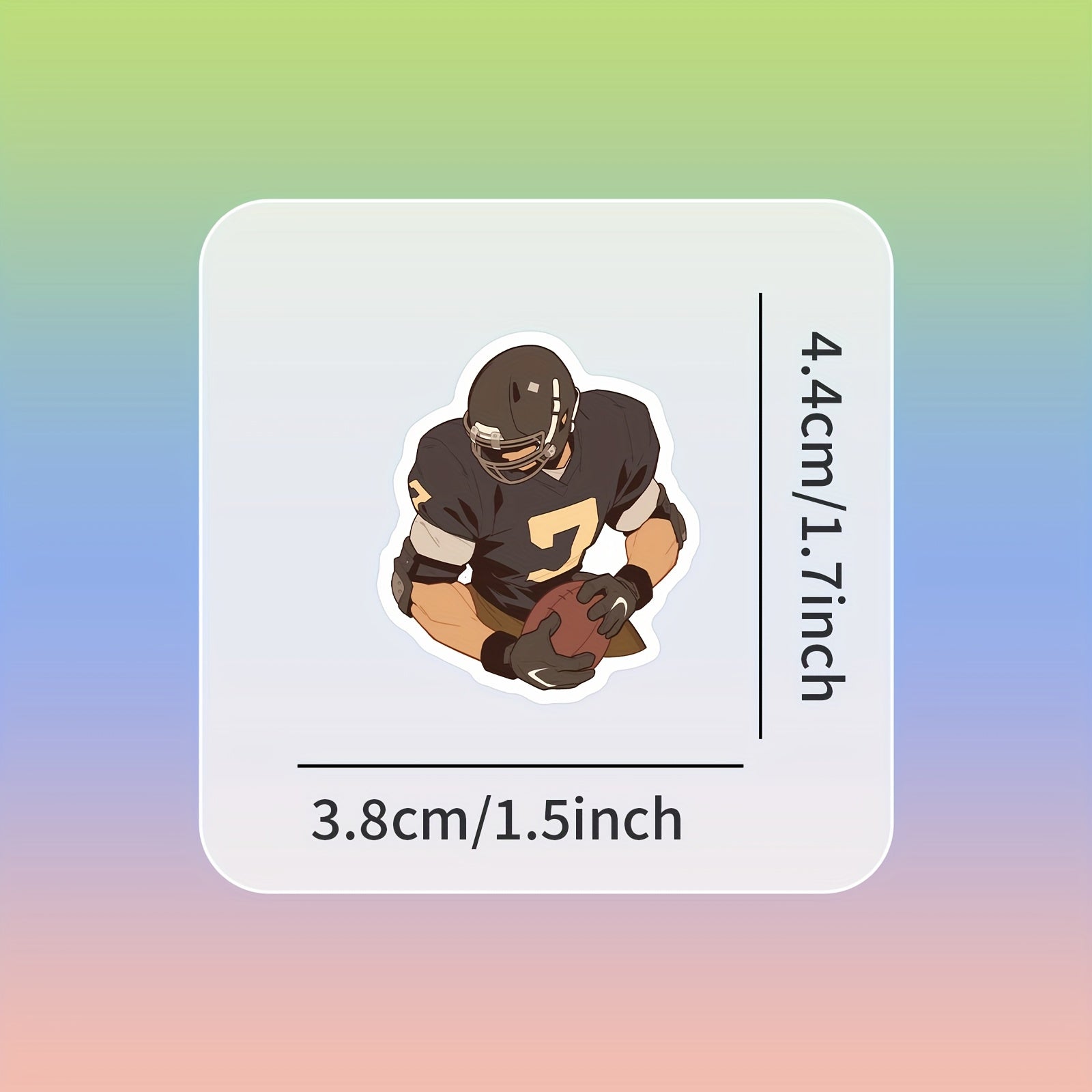 55pcs Cartoon Football Sports Vinyl Stickers for Laptops Water Bottles Mobile Ph