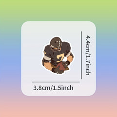 55pcs Cartoon Football Sports Vinyl Stickers for Laptops Water Bottles Mobile Ph