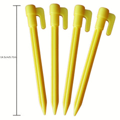 10pcs Outdoor Tent Pegs Plastic Ground Nails for Camping Hiking Tents