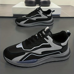 Men's Lace up Sneakers Athletic Shoes Breathable Running Basketball Gym