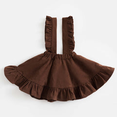 Girls Multicolor Corduroy Overall Dress