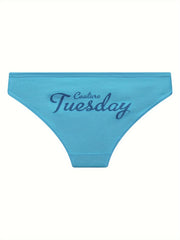 7 Pcs Women's Colorful Cotton Bikini Panties Soft & Breathable Print Briefs