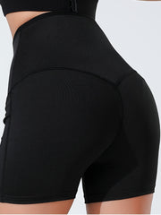 High Waist Butt Lifting Yoga Shorts with Tummy Control