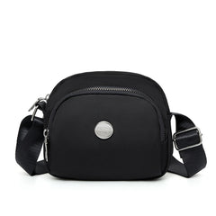Nylon Metal Crossbody Bag Small Zipper Shoulder Bag Casual Phone Purse