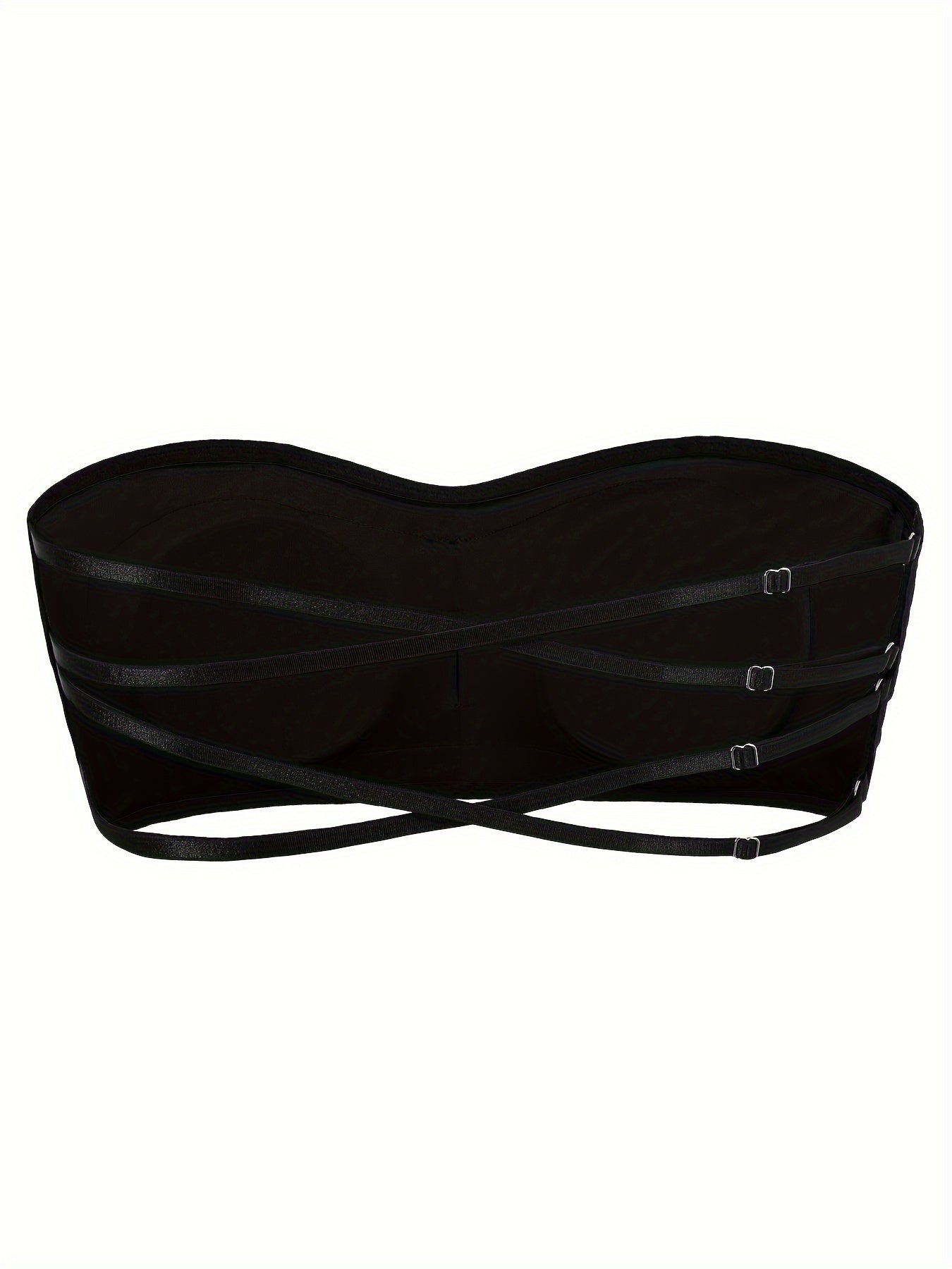 Bandeau Bra Crossback Removable Pads