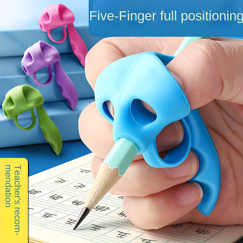 10pcs Calligraphy Pen Holder for Children, Silicone Magic Pencil Sleeve