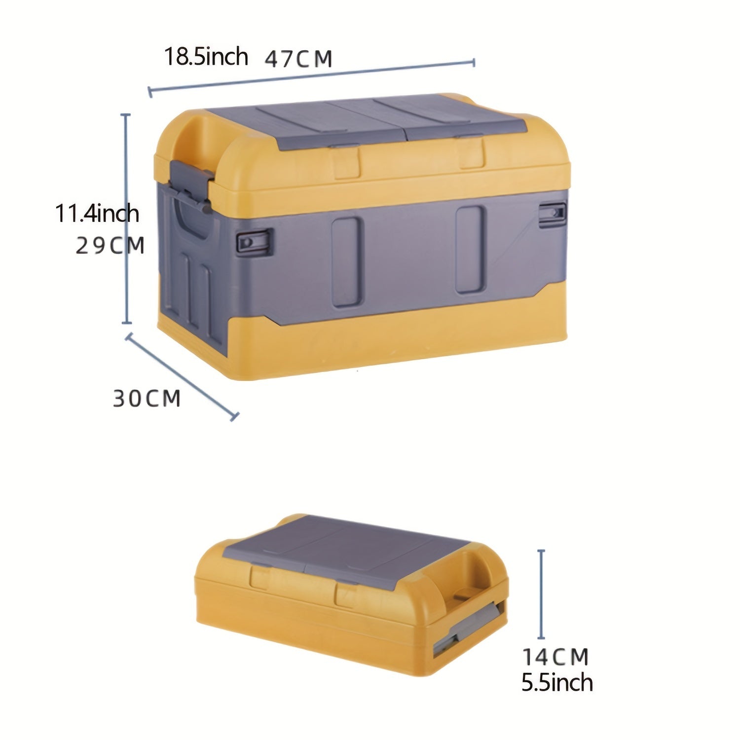 40L Outdoor Storage Box Fishing Container Double Layer Cover with Grids