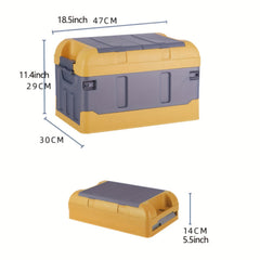 40L Outdoor Storage Box Fishing Container Double Layer Cover with Grids