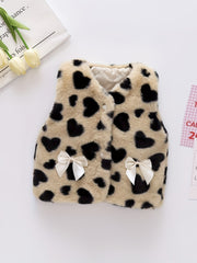 Winter Baby Girl Vest Strawberry Plush Vest Toddler Outerwear