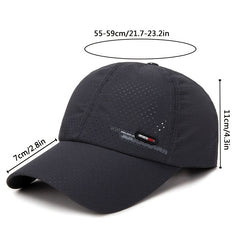 Summer Breathable Perforated Baseball Cap Adjustable Sports Cap